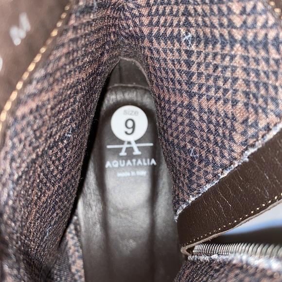 Aquatalia Brown Leather Ankle Boots Size 9 - Picture 6 of 7